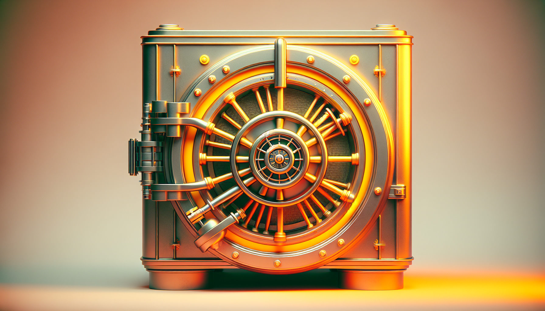 3d rendering a cute, old-school vault