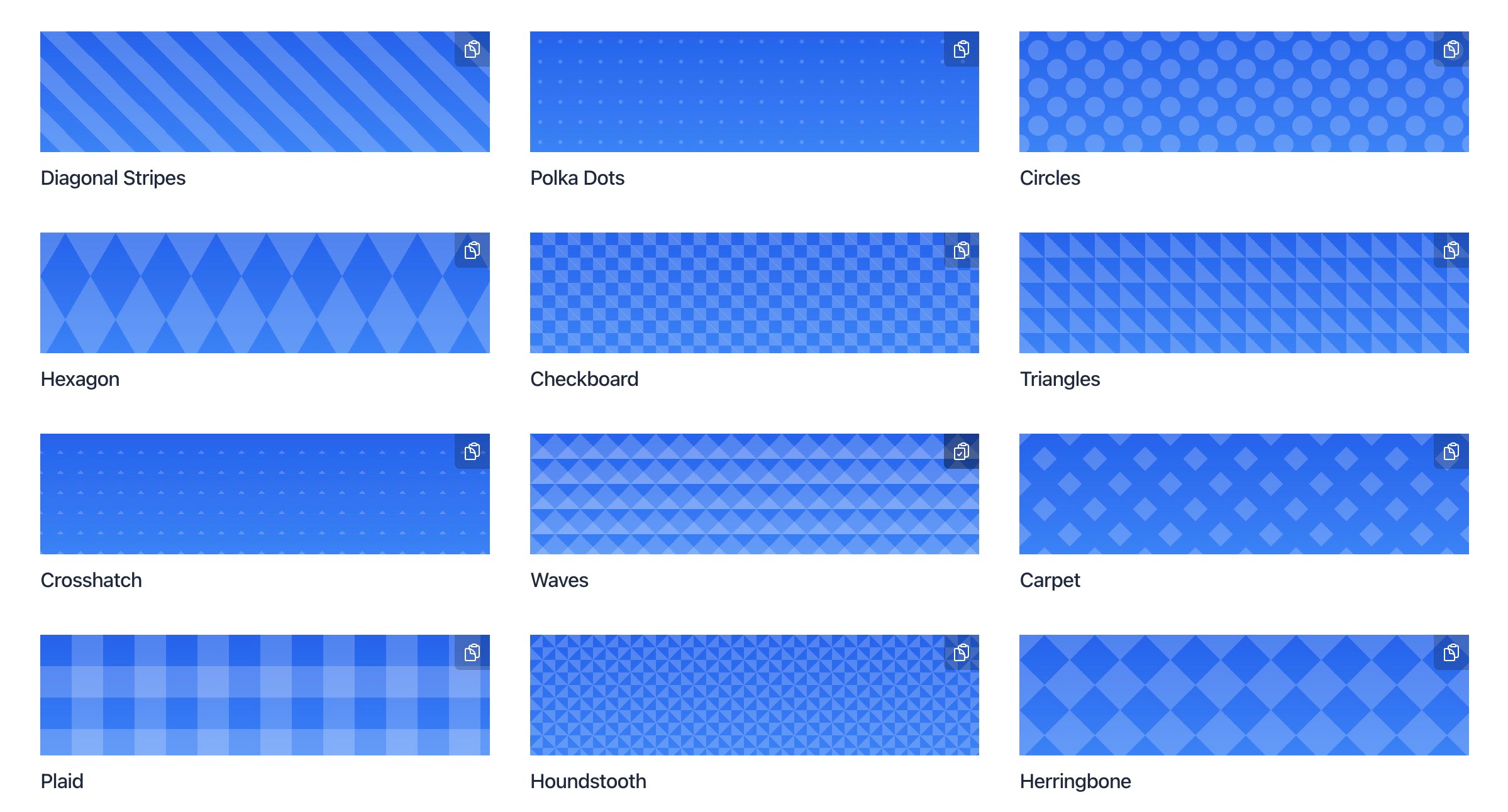 Preview of the first custom-made Tailwind CSS patterns